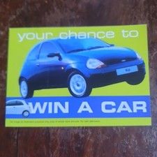 Ford Ka Win A Car Advertising Postcard, Unposted.
