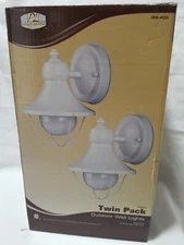PORCH LIGHTS Patriot Lighting Twin Pack Out Door Wall Lights White  8⅛" NAUTICAL