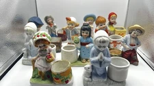 Vintage Porcelain Figurine Candle Holder Luvkins, Jasco !  Each $4.00   Lot D