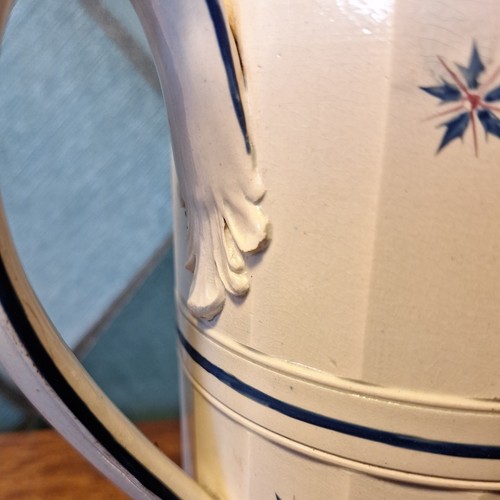 RARE 1800s ANTIQUE ENGLISH GEORGIAN 1 PINT PEARLWARE STAFFORDSHIRE TANKARD - Picture 14 of 22