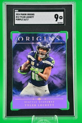 2024 Panini Origins #12 Tyler Lockett Purple 16/17 Jersey Match # Seahawks SGC 9