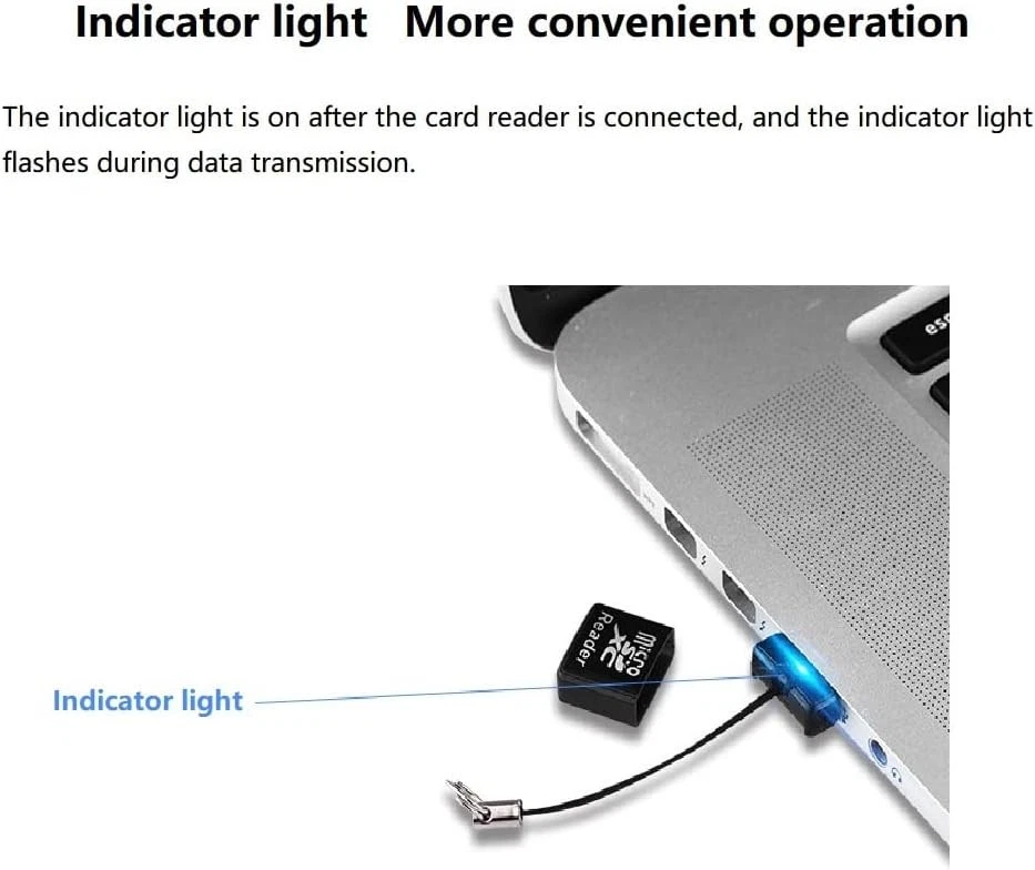 Cotchear Mini Super Speed Micro SD/SDXC TF USB 2.0 Card Reader Adapter Black - Image 2 of 4
