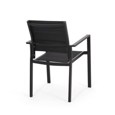 Modern Dining Chair with Rust-Resistant Aluminum Frame, Outdoor Mesh