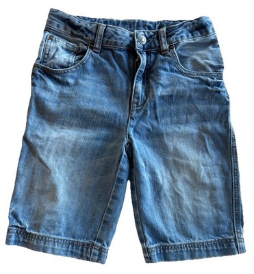Benetton Jeans Boys Denim Shorts Sz L Regular Light Wash Adjustable Waist