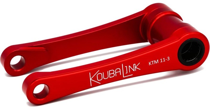 Kit abaissement de siège Koubalink 25,4 mm rouge suspension moto enduro cross