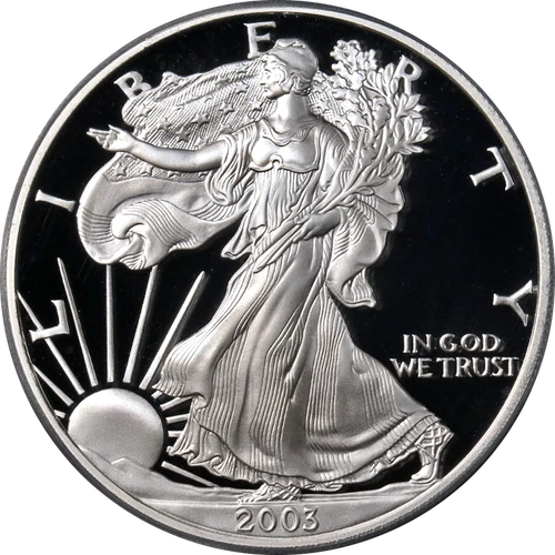 2003-W Silver American Eagle $1 PCGS PR70 DCAM - STOCK