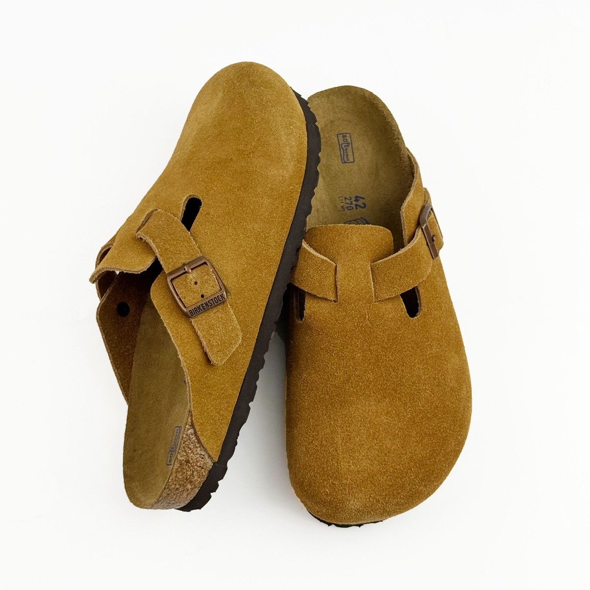 Birkenstock Boston Soft Footbed Suede Leather Mink Clog Unisex