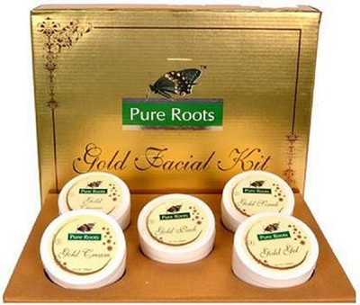 Gold Facial Kit Pure Roots 500gm For Luminous & Radiant Complexion Sandal oil