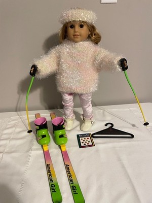 American Girl Pleasant Co. GO Today   Snowball Outfit 1998 With Skis & Ski Poles