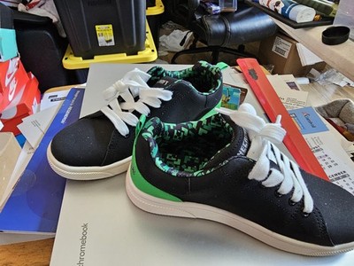 Minecraft CBS8037BMT Sneakers Black Green Unisex Kids US 1 Lace Up Video Game