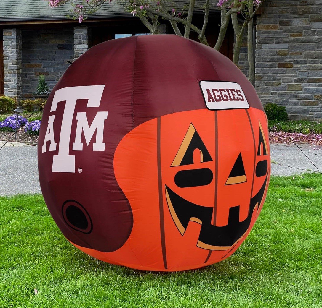 Texas A&M Aggies Inflatable Jack-O'-Helmet LED LRG Halloween Yard Decor NIB