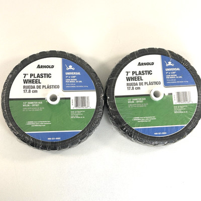 7 inch Arnold plastic wheels Set Of Two Universal 7   X  1.50   Load 35#/wheel