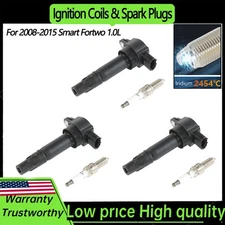 3Pack Ignition Coil UF681 with 3x Spark Plug for 2008-2015 Smart Fortwo 1.0L L3