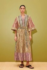 Alemais Organic cotton Varna woven printed lace up dress