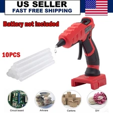 NEW Cordless Hot Glue Gun for Milwaukee 18V Battery Powered with 10 Sticks US