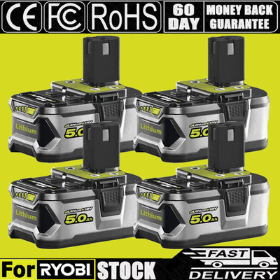 2x Für Ryobi Akku 18V 5,0Ah HP Lithium ONE Plus RB18L50 P108 /Ladegerät