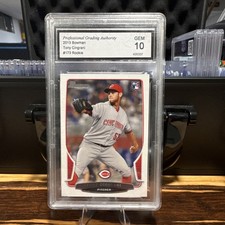 2013 Bowman Rookie Tony Cingrani #173 Cincinnati Reds GEM 10 Baseball Card. rookie card picture