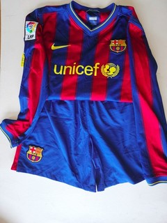 Barcelona Shirt 2009 2010 Child size L Home Kit Shirt and Matching Shorts