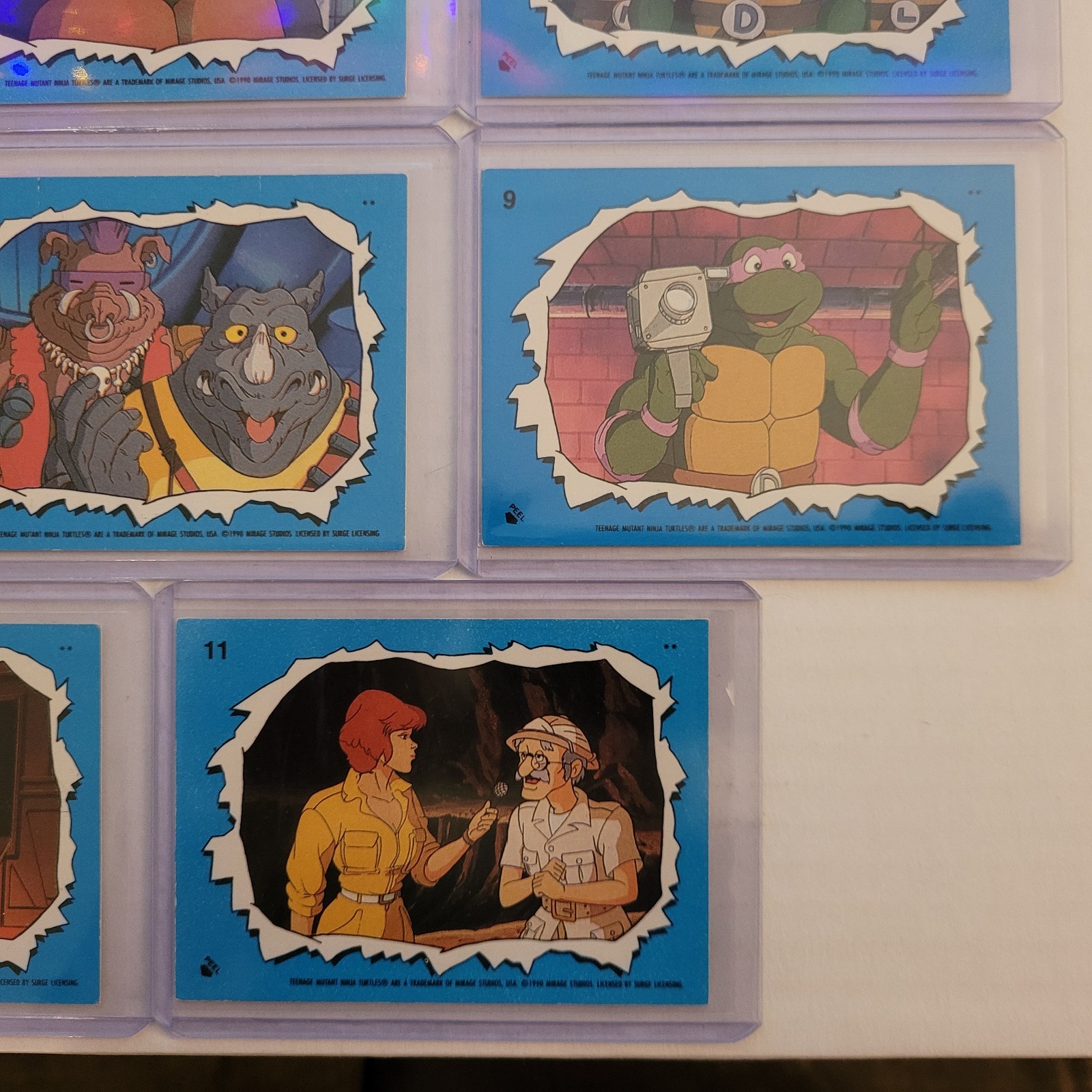 1990 Mirage Studios - Teenage Mutant Ninja Turtles - Complete Sticker Set #1-11