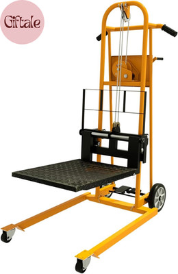 Material Lift Winch Stacker, 500 Lbs Capacity 41.4'' Lifting Height, Manual Stack