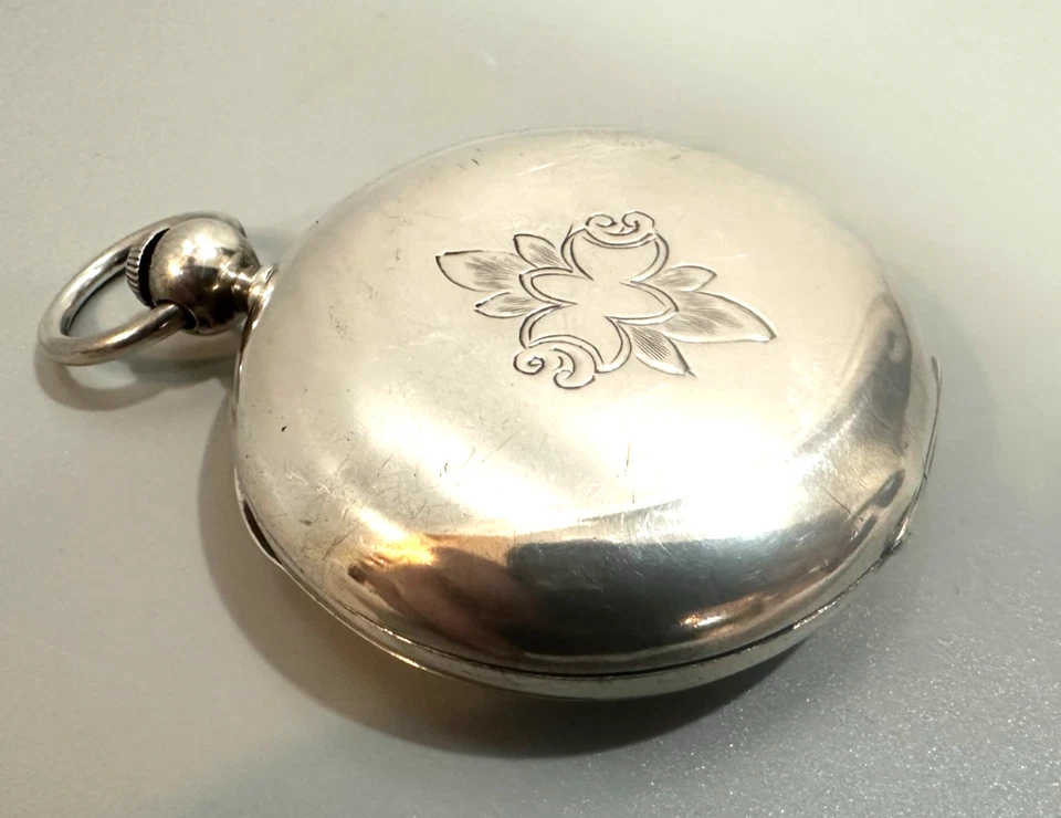 Waltham s.18 Civil War Period Silver Hunter Case Pocket Watch, circa 1860 #34052 - Image 4 of 4