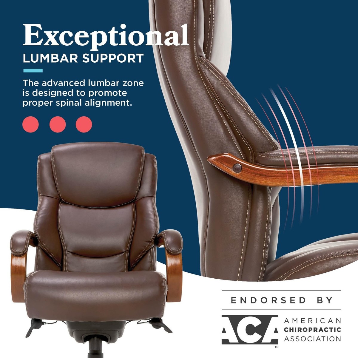 La-Z-Boy Delano Big & Tall Executive Office Chair, Ergonomic Mid