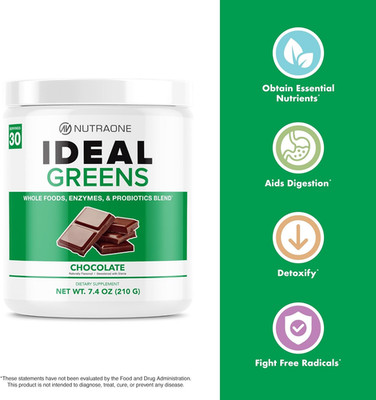 NUTRAONE NUTRITION IDEAL GREENS Antioxidant Whole Foods Enzymes Probiotics Blend