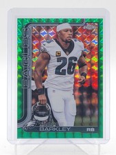 SAQUON BARKLEY 2025 TOPPS CHROME GREEN GEOMETRIC IMAGE VARIATION /99 Q6633