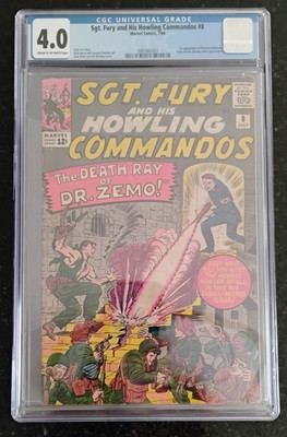 SGT FURY AND HIS HOWLING COMMANDOS - ISSUE # 8 - DR. (BARON) ZEMO ! - CGC 4.0