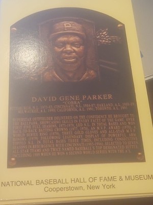 Dave parker mlb baseball 2025 hall of fame plaque card postcard hof ...