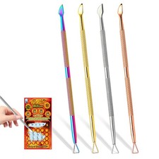Eiodoni 4PCS Lottery Ticket Scratcher Tool, Ergonomic Metal Scratch Off