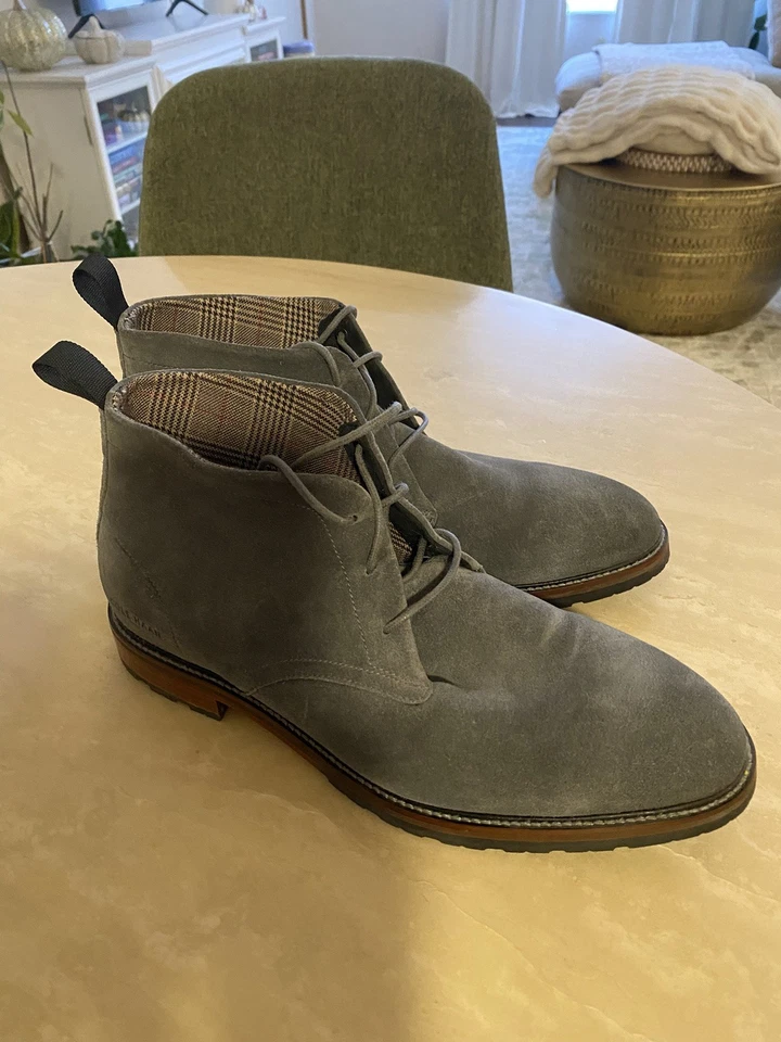 Botas con cordones de gamuza azul para hombre Cole Haan talla 10 - Imagen 1 de 4