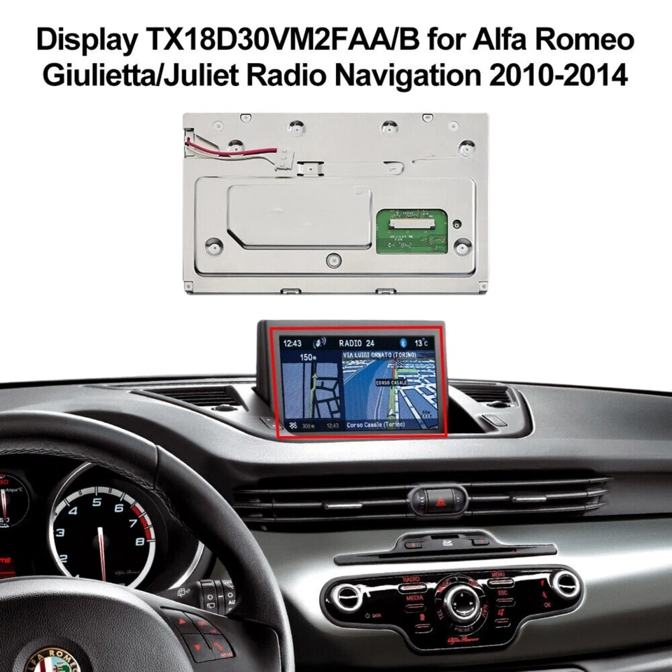 7" Display TX18D30VM2FAA/B for Giulietta by Alfa Romeo with Navigation Features - Image 3 of 4
