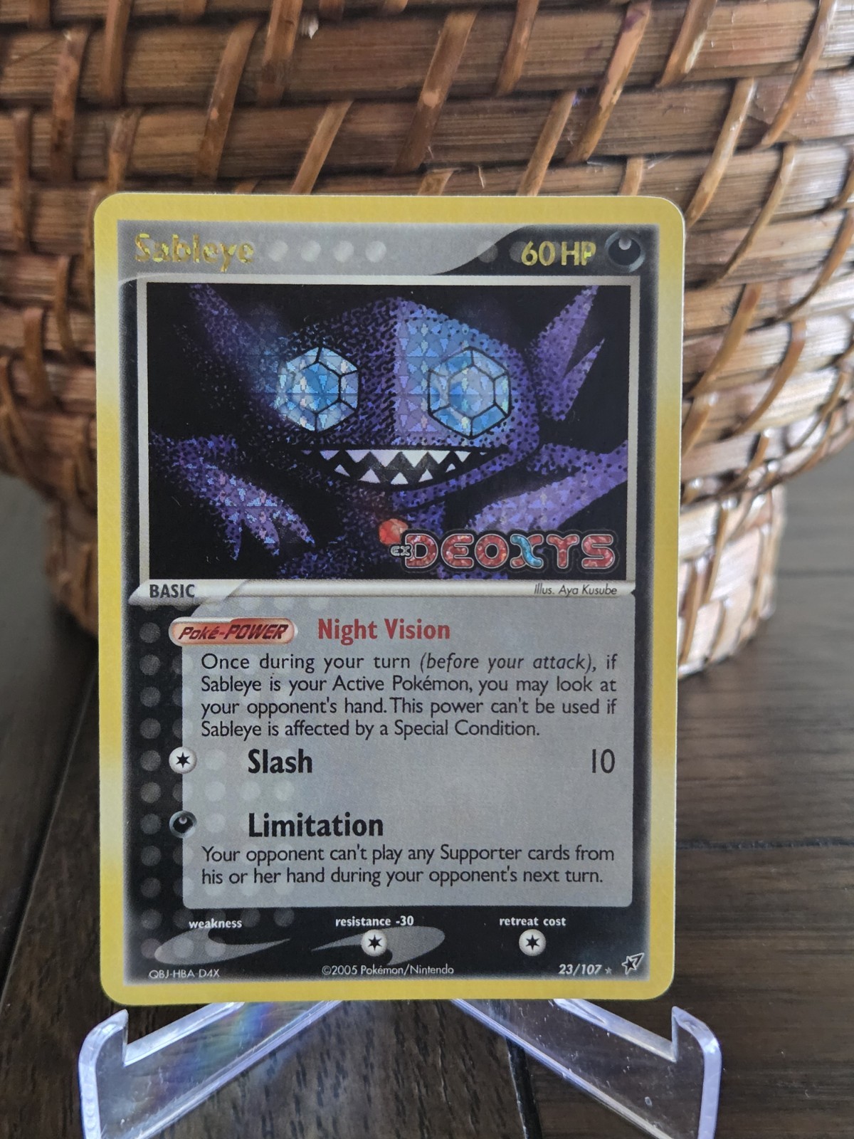 Pokemon Sableye 23/107 Ex Deoxys Reverse Holo - NM