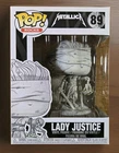 VAULTED Funko POP! Rocks #89 LADY JUSTICE, 2018 In Protector, New