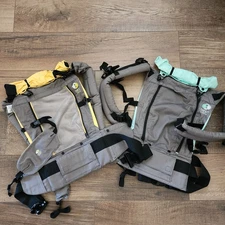 TwinGo Lite Dual Baby Carrier Twins Base with Attachment Combo Blue Yellow