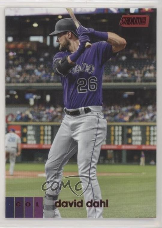 2020 Topps Stadium Club Red Foil David Dahl #12 00gy