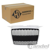 Diederichs KÜHlergrill Grill Chrom Schwarz Passend FüR VW Golf 7 Rennsport Look