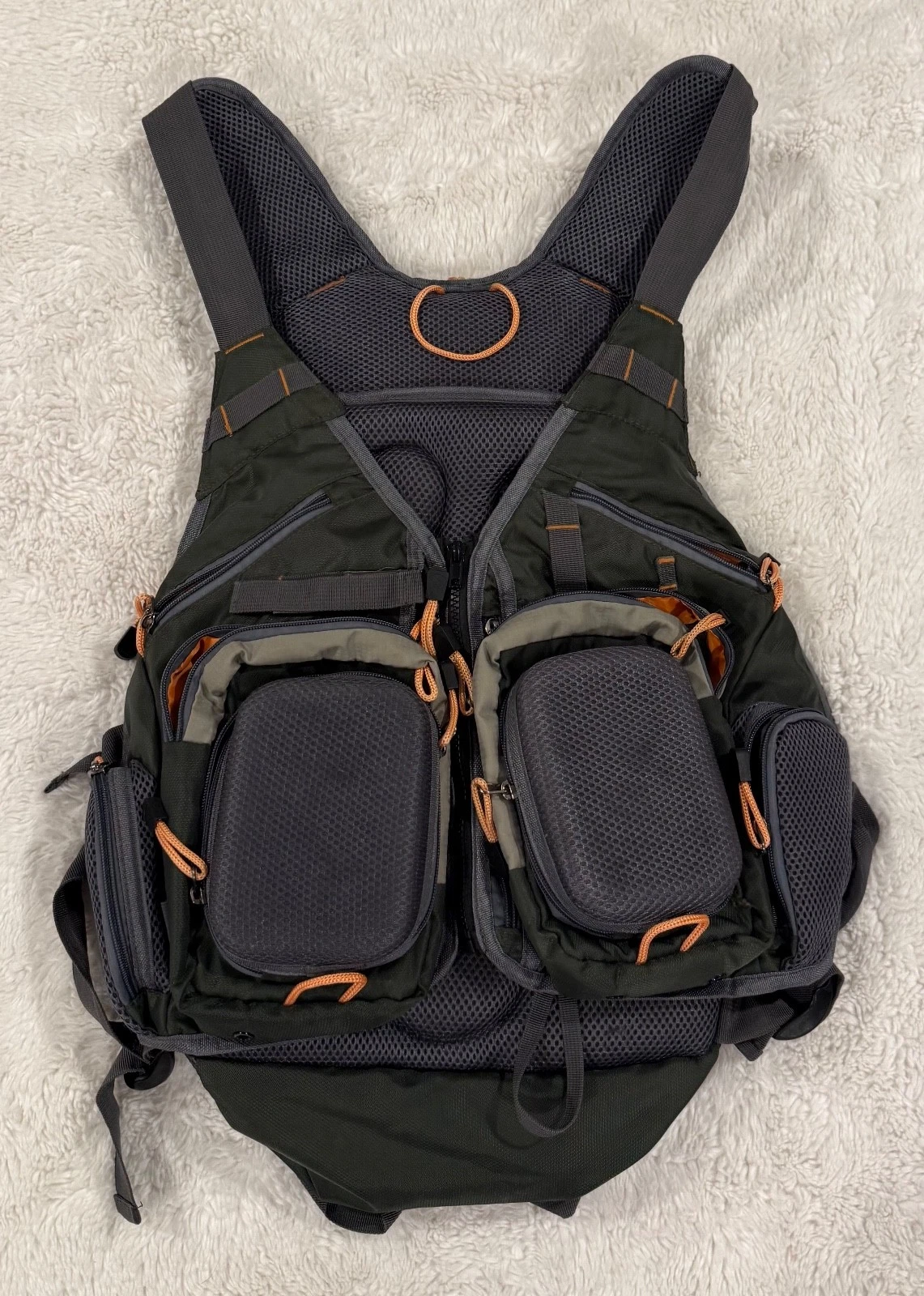 Fishing Tackle Backpack Vest Adjustable Outdoor Angler Gear Pack Multi Pocket