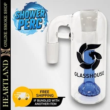 Glasshouse Bong Ash Catcher High Quality THICK Glass PERC 14mm 90deg | BLUE