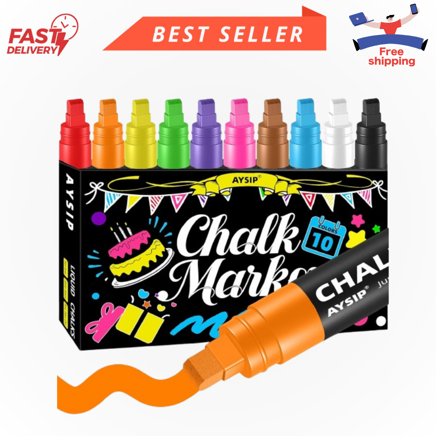 For Blackboard, 10 Colors Washable Glass Jumbo Liquid Chalk