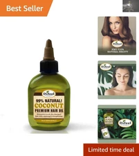 Hydrating 99% Natural Coconut Hair Treatment - Deep Conditioning Oil, 2.5 Oz