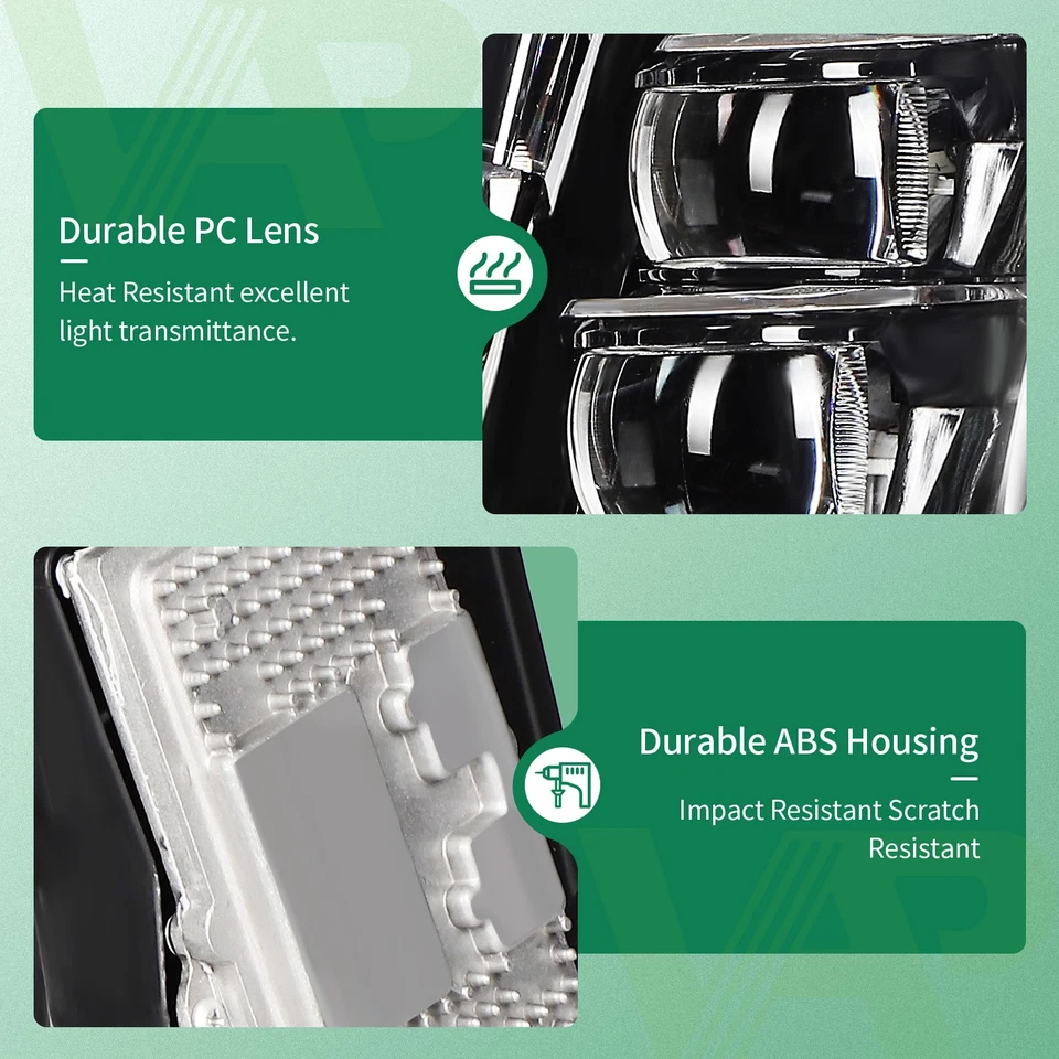 Headlamp For Cadillac Escalade ESV 2015-2020 Headlights Assembly Pair Left+Right Foto 4 de 4