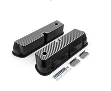 Ford Sb 289 302 351 Windsor Black Aluminum Ribbed Valve Covers Tall Whole New Ford Sb 289 302 351 Windsor Black Aluminum Ribbed Valve Covers Tall Whole New