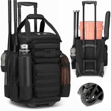 Baseball Bucket Bag with Wheels Baseball Coaching Accessories Organizer Tacti...