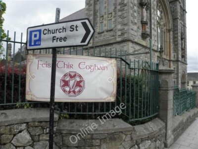 Photo 6x4 Feis Thu00c3u00adr Eoghain banner, Omagh An Oghmagh Pictured  c2011