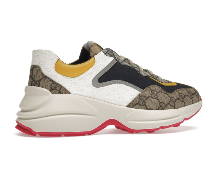 【GUCCI】Rhyton ライトオン GGキャンバス ローカットスニーカー NEW GUCCI 100% AUTH Monogram Rhyton Sneaker GG Jacquard