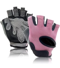 Sunnex Gym Gloves for Women, Workout Gloves Women Pink XL
