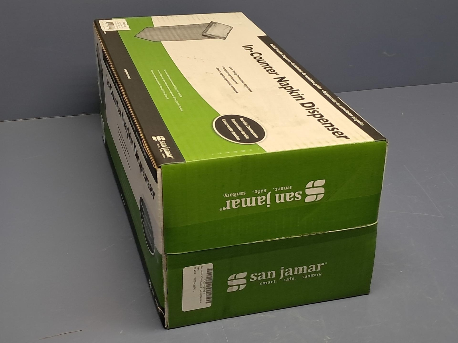 San Jamar H2005CLSS In-Counter Fullfold Napkin Control Face - Clear/Stainless