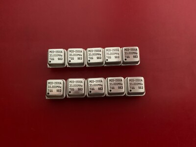 10x MCO-1500A-33.000MHZ TQG CRYSTAL OSCILLATOR 33Mhz 4-PIN DIP